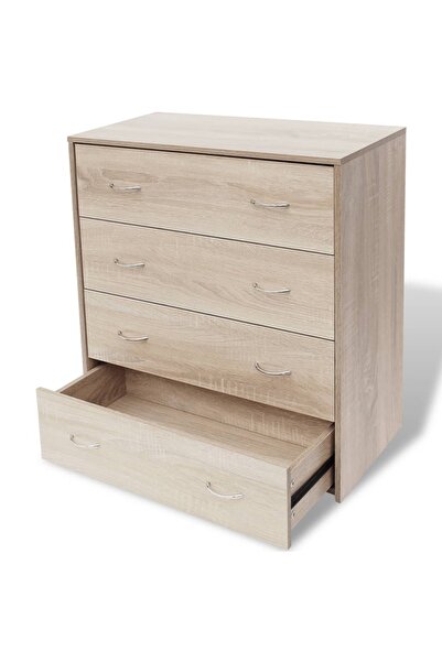 vidaxl Dulap cu 4 sertare, 60x30,5x71 cm, culoare stejar