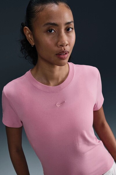 Nike Chill Knit MD Crop ženska ružičasta majica kratkih rukava