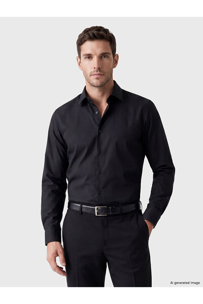 LC Waikiki قميص NEVAVM Farkily Slim Fit Dobby للرجال