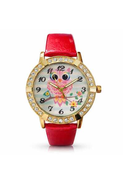 Watch Ceas dama elegant cu curea rosie, Francesca di Geneva, FF72