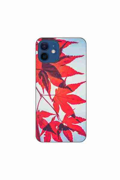 OEM Husa compatibila cu Apple iPhone 12 Silicon Gel Tpu Model Frunze de toamna