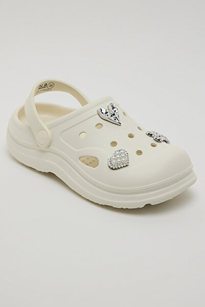 R&B Charm Detail Slingback Clogs