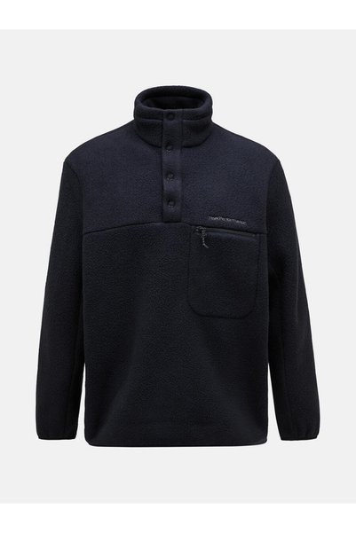 Peak Performance Fleece Snap T-Neck Erkek Polar Black G78899010
