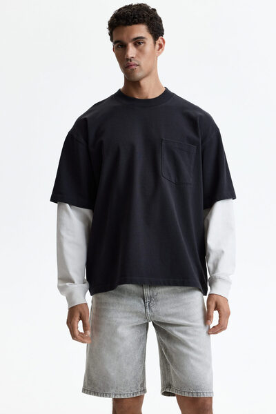 H&M Kot Şort Relaxed