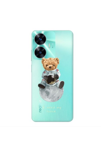 Other Realme C55 Bear in space Transparent Silicone TPU Θήκη