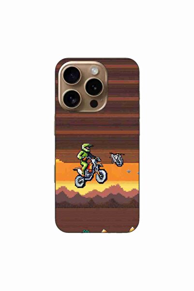 OEM Husa compatibila cu Apple iPhone 16 Pro Silicon Gel Tpu Model Pixel Art M...