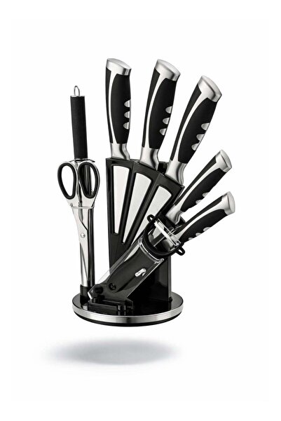 Dessini 9-Piece Kitchen Knife Set with Acrylic Block – Chef, Cleaver, Slicer,...