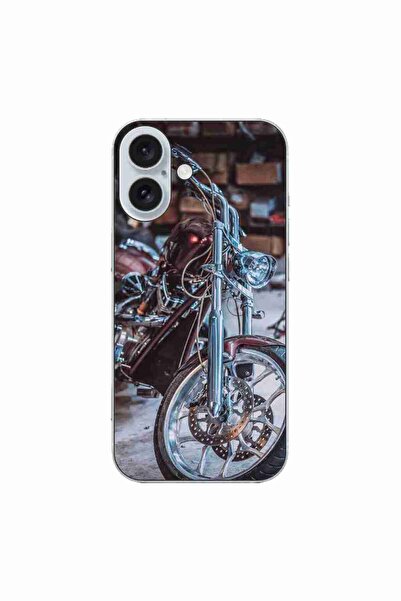 OEM Husa compatibila cu Apple iPhone 16 Silicon Gel Tpu Model Harley Garage