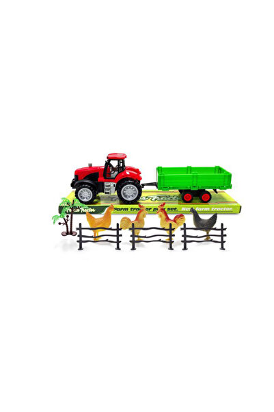 PlayFun Tractor Jucărie Fermă Funcțional Detașabil Plastic Cadou Băieți