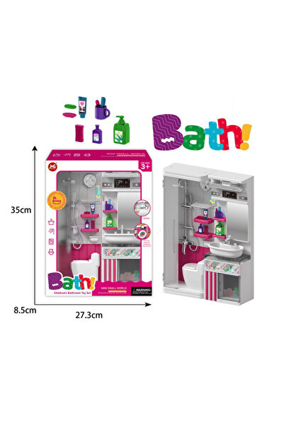 PlayFun Jucărie Set Baie Papusi accesorii l Lumini LED Interactiv Cadou Copii