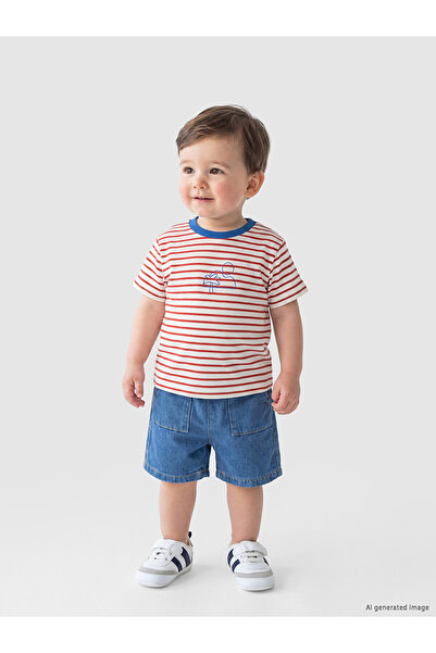 LC Waikiki Trendlucky Striped Baby Boy Shorts Set with a Difference