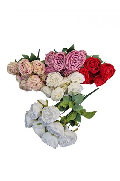 OEM Flori Artificiale Buchet 9 Trandafiri Roz Cu Crem