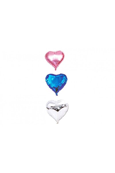 OEM Heart Foil Balloons (Top Bottom Set of 3) Purple