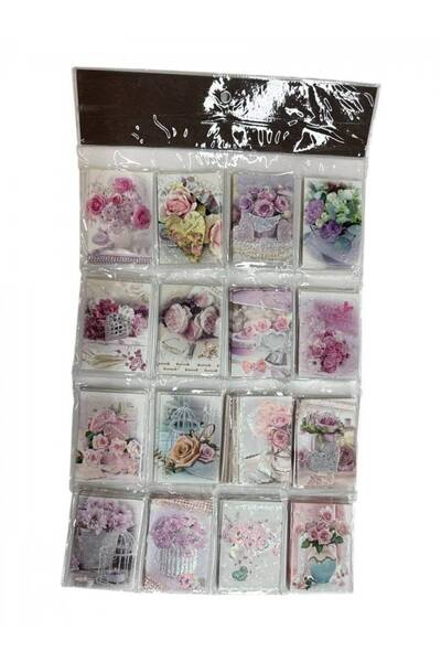 OEM Mini Greeting Cards With Roses 120/ Top Bottom Set