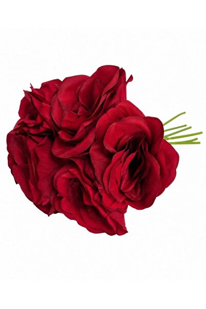 OEM Flori Artificiale Buchet Trandafiri 6 In Legatura Rosu