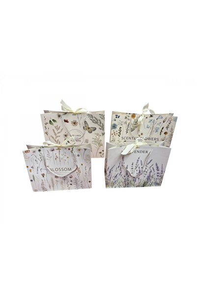 OEM Horizontal Gift Bags Vitange 12/ Top Bottom Set 25.4x9.5xH20cm Lavender