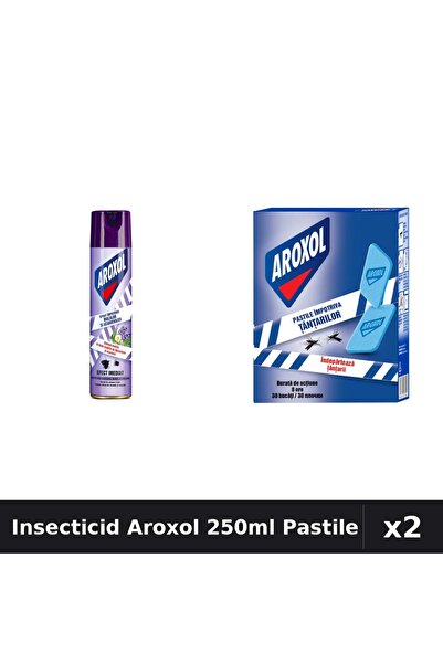 Aroxol Set 2 Insecticid - Spray 250ml + Pastile 30buc - Anti Gandaci Tantari ...