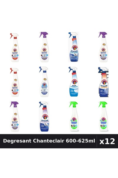 Chanteclair Set 12 Degresant Universal 600-625ml - 9 Arome Asortate - Curaten...