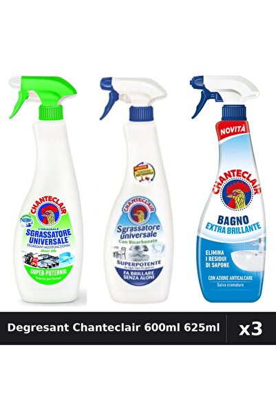 Chanteclair Set 3 Degresant Universal 600ml, 625ml - Lămâie, Bicarbonat, Anti...