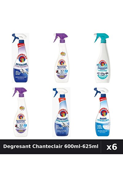 Chanteclair Set 6 Degresant Universal 600ml-625ml - Lavanda, Mosc, Anticalcar...