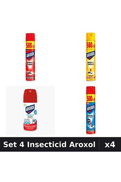 Aroxol Set 4 Produse Anti-Insecte - Spray Insecticid