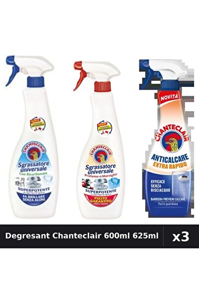 Chanteclair Set 3 Degresant Universal 600ml-625ml - Bicarbonat, Marsilia, Ant...