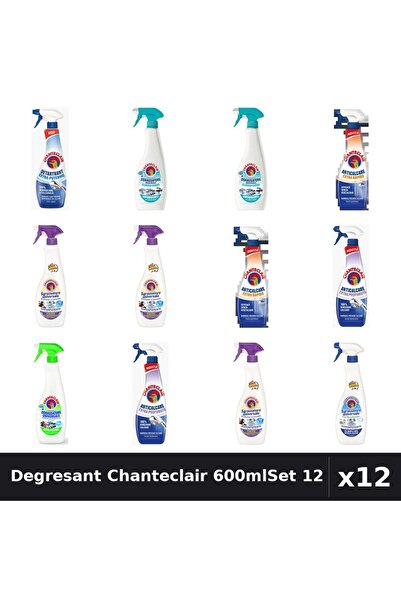 Chanteclair Set 12 Degresant Universal 600-625ml - 8 Arome, Detartrant, Antic...