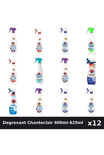Chanteclair Set 12 Degresant Universal 600ml-625ml - 8 Arome Asortate Curatenie
