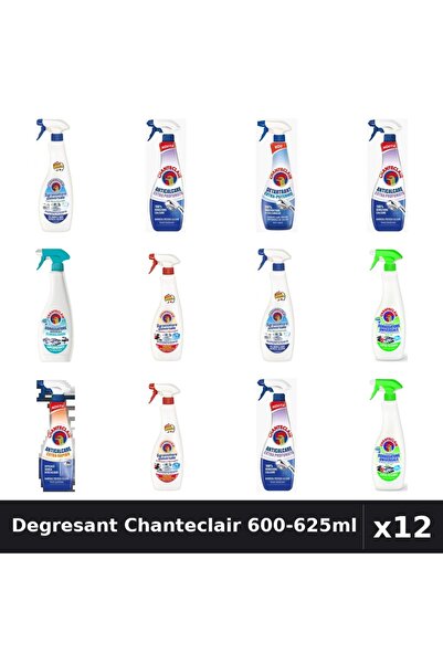 Chanteclair Set 12 Degresant Universal 600-625ml - 7 Arome, Anticalcar, Detar...