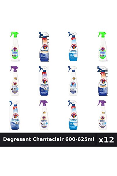 Chanteclair Set 12 Degresant Universal 600-625ml - 8 Arome Asortate, Anticalc...