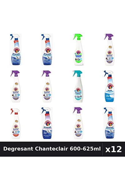 Chanteclair Set 12 Degresant Universal 600-625ml - 8 Arome, Detartrant, Antic...