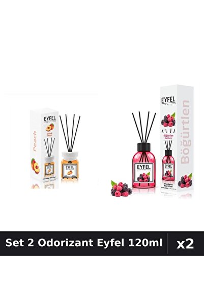 Eyfel Set 2 Odorizante Camera Betisoare, Fructe De Padure, Piersica, 120 ml