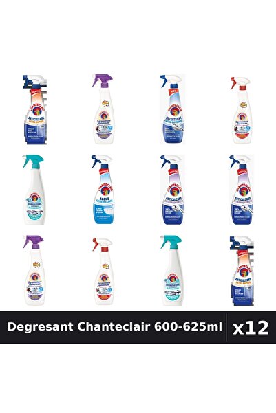 Chanteclair Set 12 Degresant Universal 600-625ml - 7 Arome, Anticalcar, Detar...