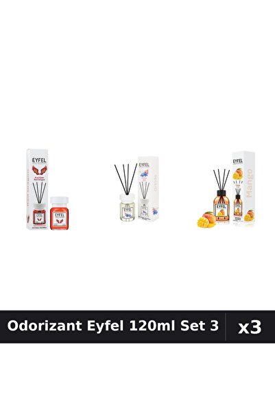 Eyfel Set 3 Odorizant Camera Betisoare 120ml - Mango, Orhidee, Red Dragon