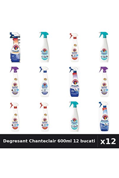 Chanteclair Set 12 Degresant Universal 600-625ml - 8 Arome, Anticalcar, Detar...