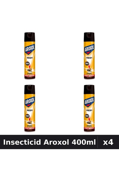 Aroxol Set 4 Spray Insecticid 400ml - Anti Gandaci, Tantari, Muste - Protectie