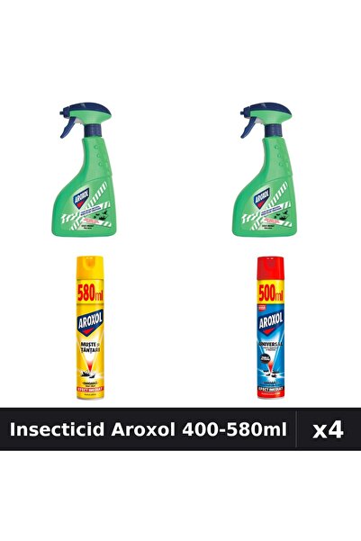 Aroxol Set 4 Spray Insecticid 400ml-500ml-580ml - Anti Gandaci, Tantari, Muste