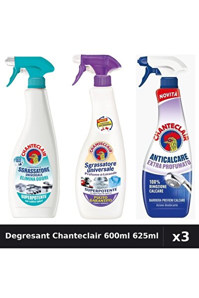 Chanteclair Set 3 Degresant Universal 600ml + Anticalcar 625ml - Lavanda, Ant...