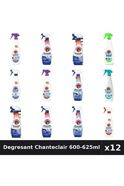 Chanteclair Set 12 Degresant Universal 600-625ml - 8 Arome, Anticalcar, Detar...