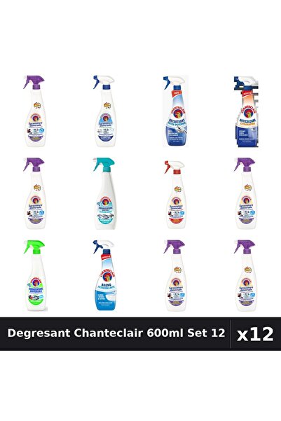 Chanteclair Set 12 Degresant Universal 600-625ml - 9 Arome Asortate Curatenie...
