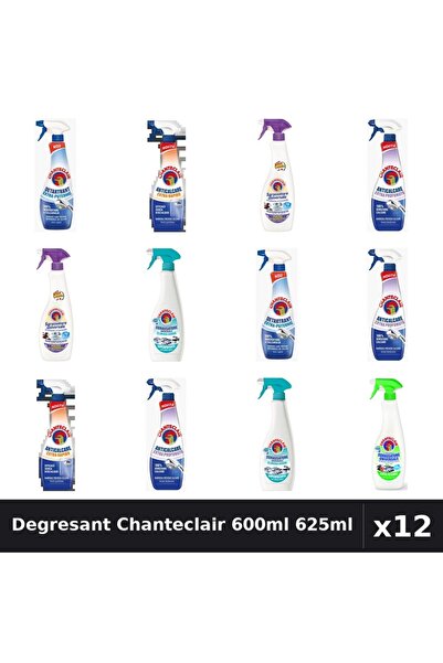 Chanteclair Set 12 Degresant Universal 600ml/625ml - 7 Arome, Anticalcar, Det...