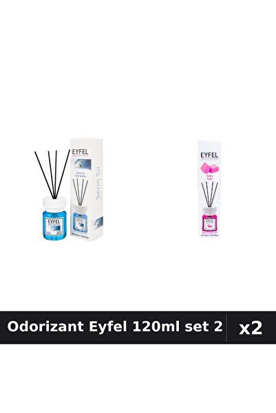 Eyfel Set 2 Odorizant Camera Betisoare 120ml - Cool Water, Bubble Gum
