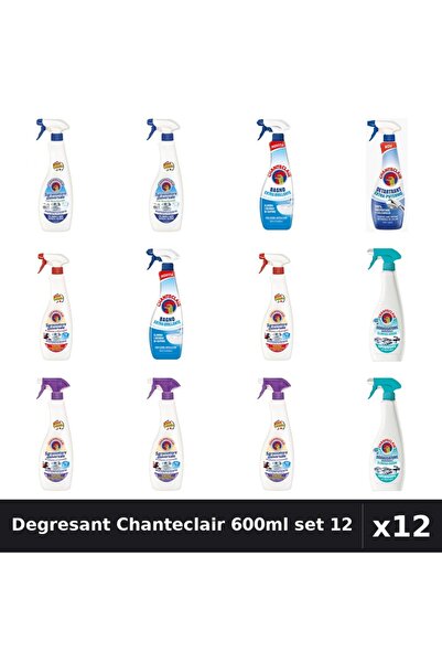 Chanteclair Set 12 Degresant Universal 600-625ml - 7 Arome Asortate - Curaten...