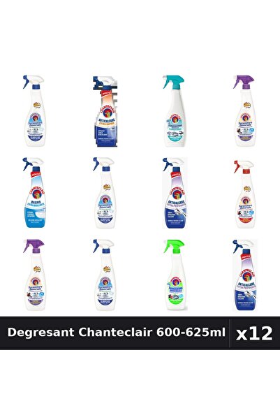 Chanteclair Set 12 Degresant Universal 600-625ml - 9 Arome Asortate, Bicarbon...