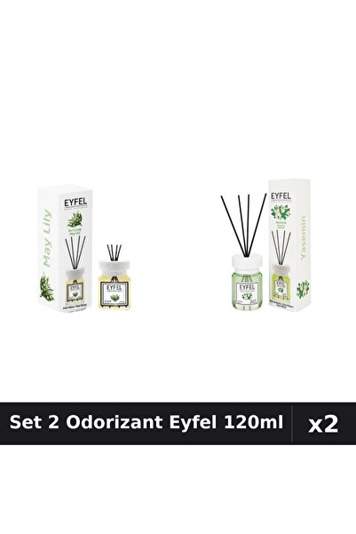 Eyfel Set 2 Odorizante Camera Betisoare, Iasomie, Lacramioare, 120 ml