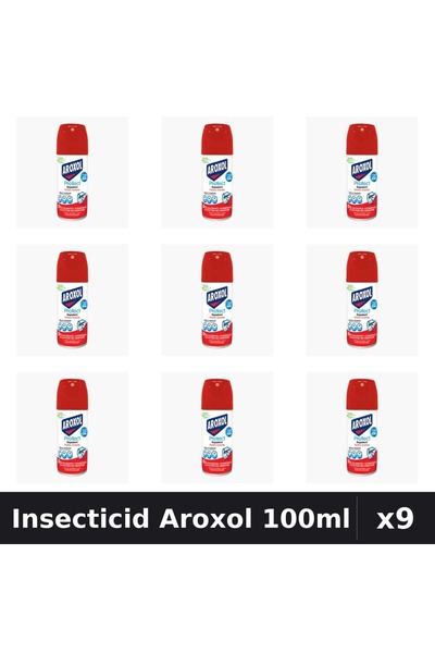 Aroxol Set 9 Spray Insecticid 100ml - Anti Gandaci, Tantari, Muste - Protectie