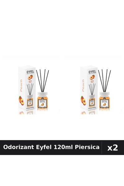 Eyfel Set 2 Odorizant Camera Betisoare 120ml - Piersica, Parfum Intens