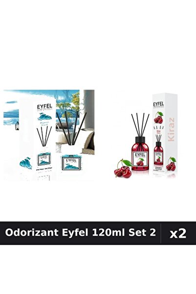 Eyfel Set 2 Odorizant Camera Betisoare 120ml - Ocean, Cirese - Parfum Intens
