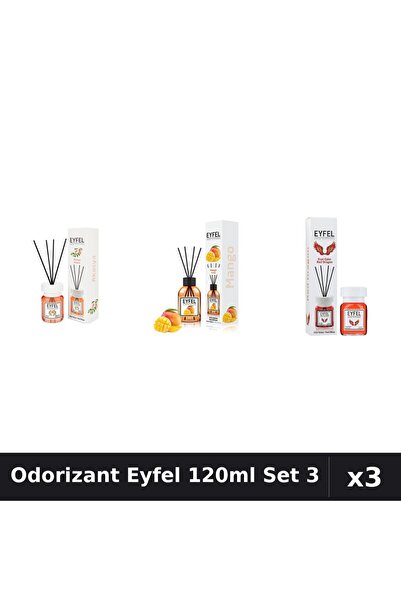 Eyfel Set 3 Odorizant Camera Betisoare 120ml - Acacia, Mango, Red Dragon