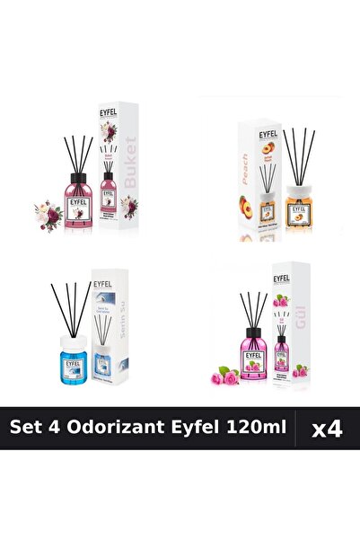 Eyfel Set 4 Odorizante Camera Betisoare, Bouquet, Cool Water, Piersica, Trand...
